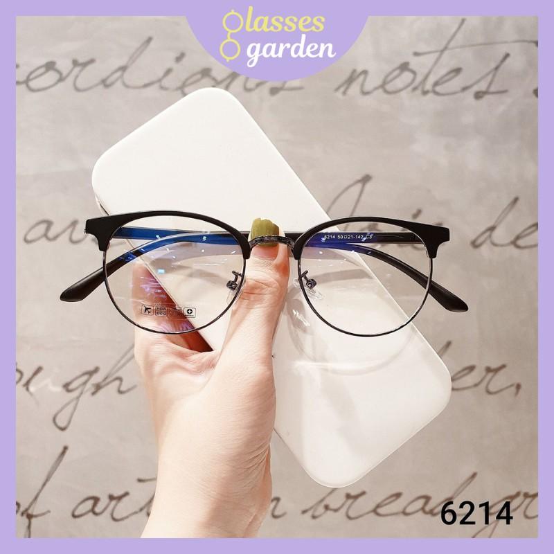 Gọng kính cận Glasses Garden mắt tròn nửa viền 6214 - Có lắp mắt cận theo yêu cầu