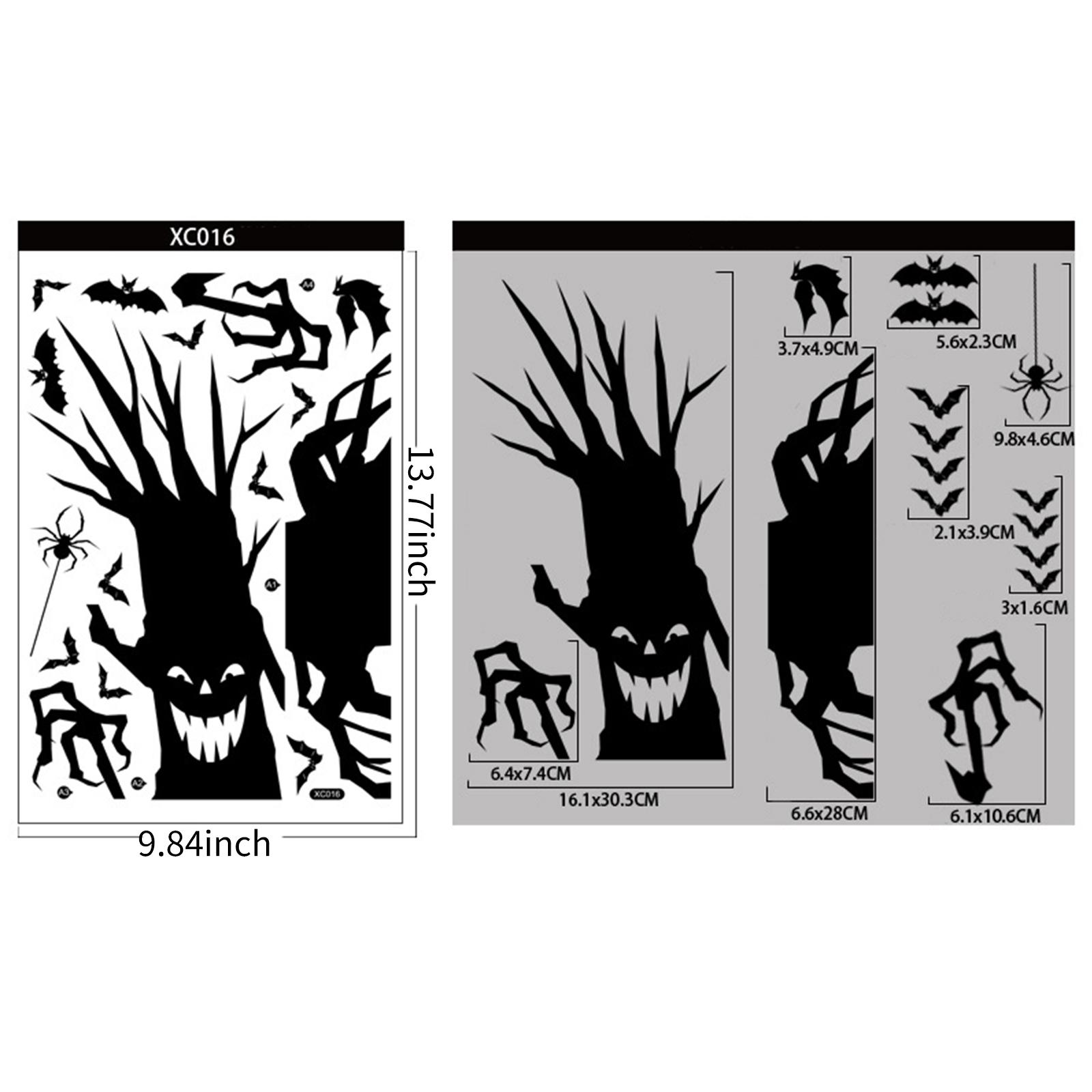Nhãn dán cửa sổ trang trí Hallowen rùng rợn