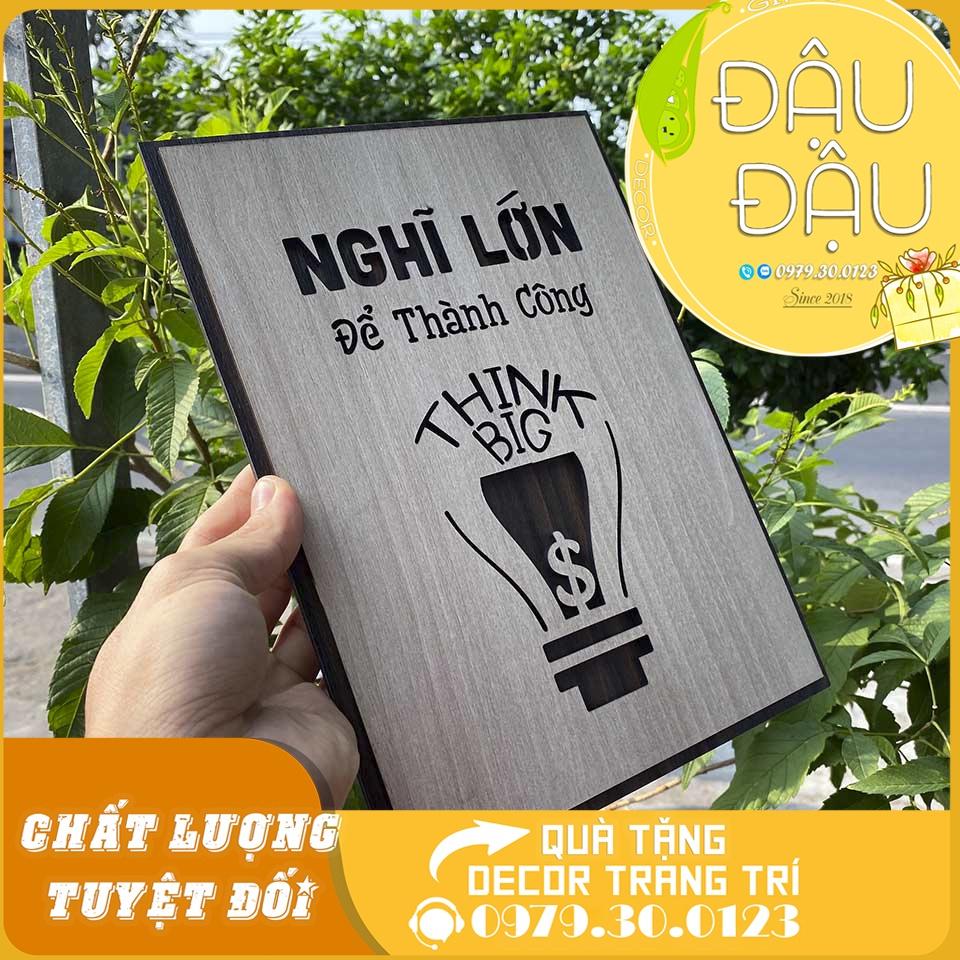 Tranh slogan tạo động lực “Nghĩ lớn để thành công