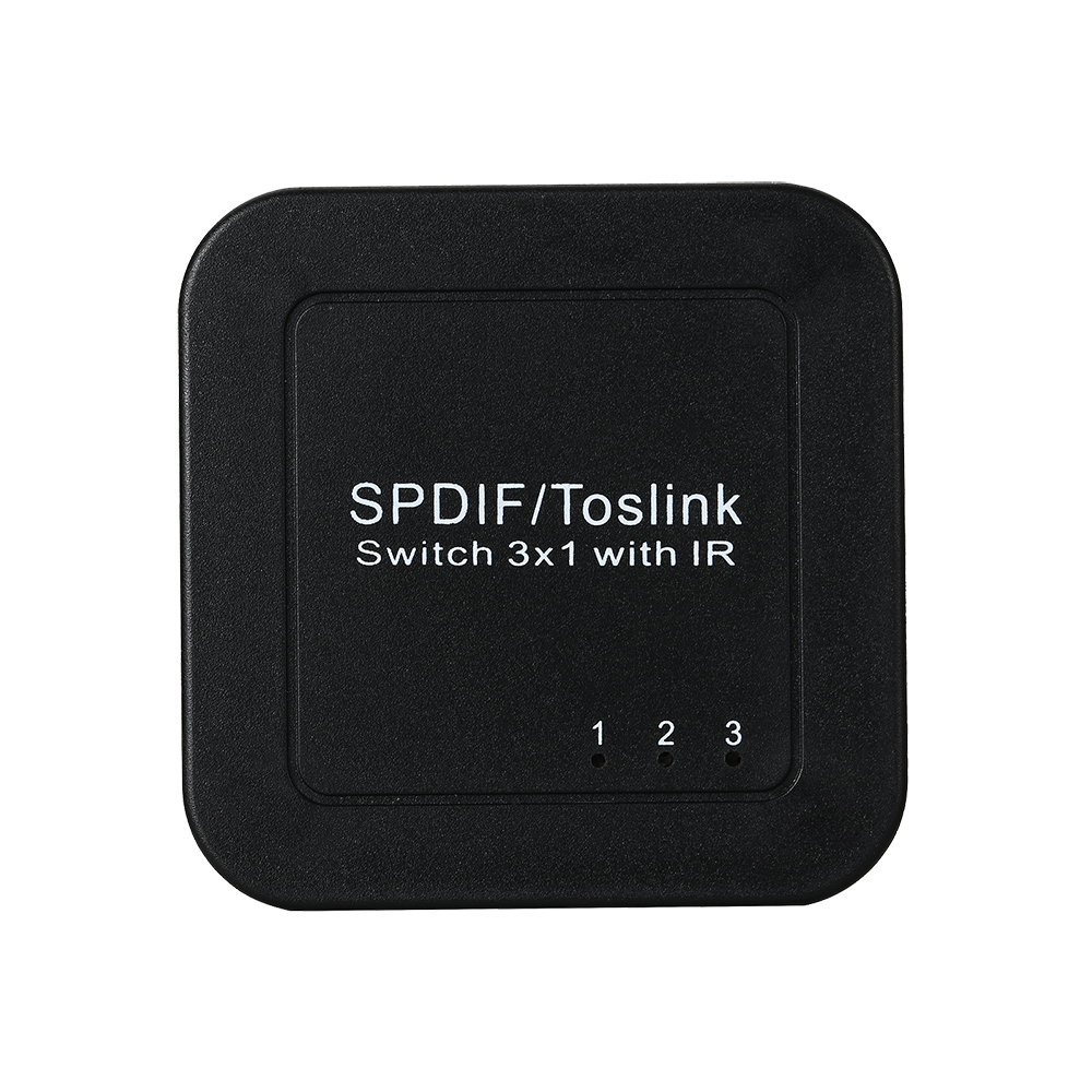 Bộ chuyển mạch âm thanh quang học SPDIF với hộp chuyển mạch kỹ thuật số TOSLINK điều khiển từ xa