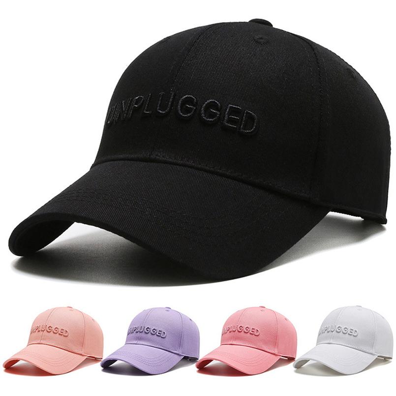 Thời Trang Thêu Chữ Liên Hipster Mũ Bóng Chày 3D Thư Mũ Bóng Chày Cặp Đôi Nguyên Chất Cotton Đen Trắng Chắc Chắn Nam Nữ Nắp