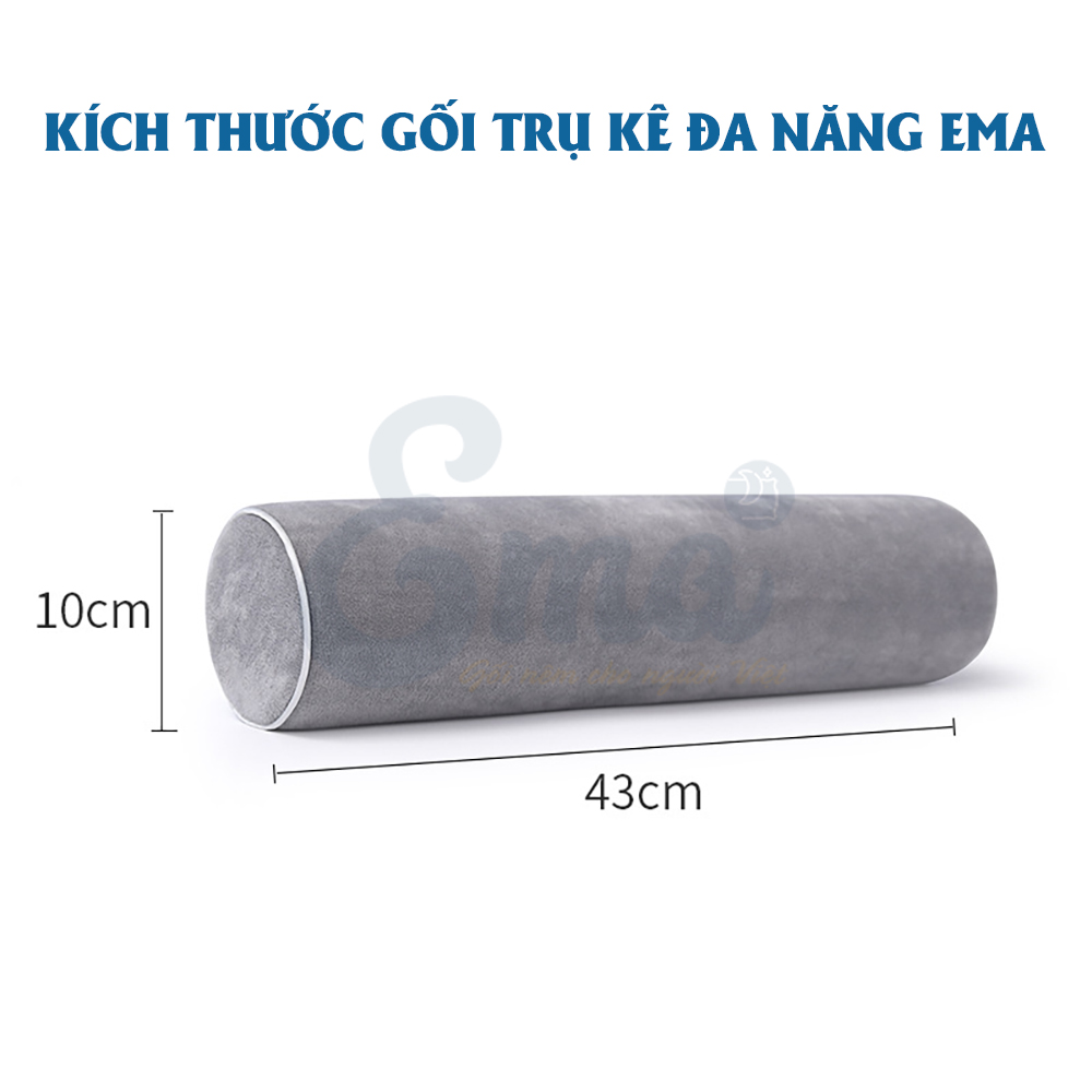 Gối kê đa năng cao su non EMA cho người thoái hóa đốt sống cổ, đau cổ vai gáy, thoát vị đĩa đệm - Hàng nhập khẩu