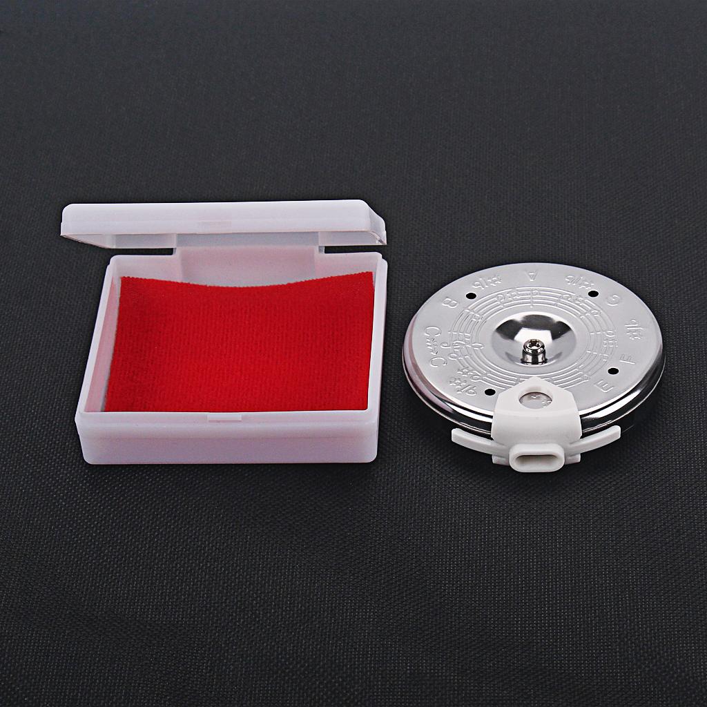 Violins Chromatic 13 Pitch Pipe Tuner with Case, Silver