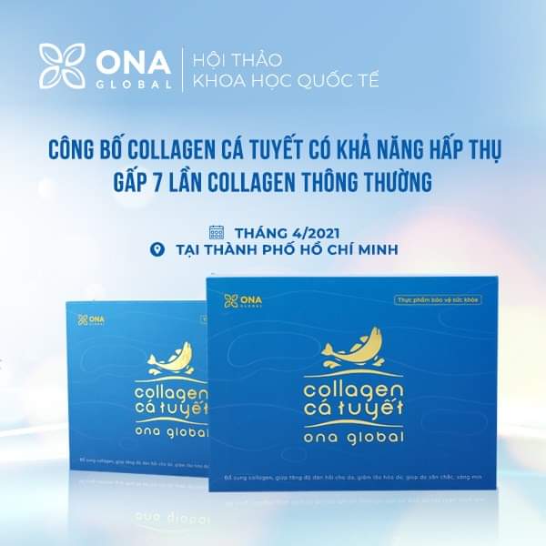 Combo 2 Collagen cá tuyết Ona Gobal làm đẹp da, da săn chắc, căng bóng ngậm nước ẩm mượt, ngăn ngừa lão hóa da - - Nhập khẩu 100% collagen cá tuyết từ Nauy của tập đoàn Seagarden