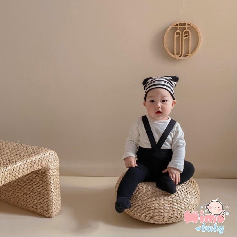 Áo cotton dài tay màu trơn phong cách hàn quốc BBAMMA cho bé Mimo baby A04