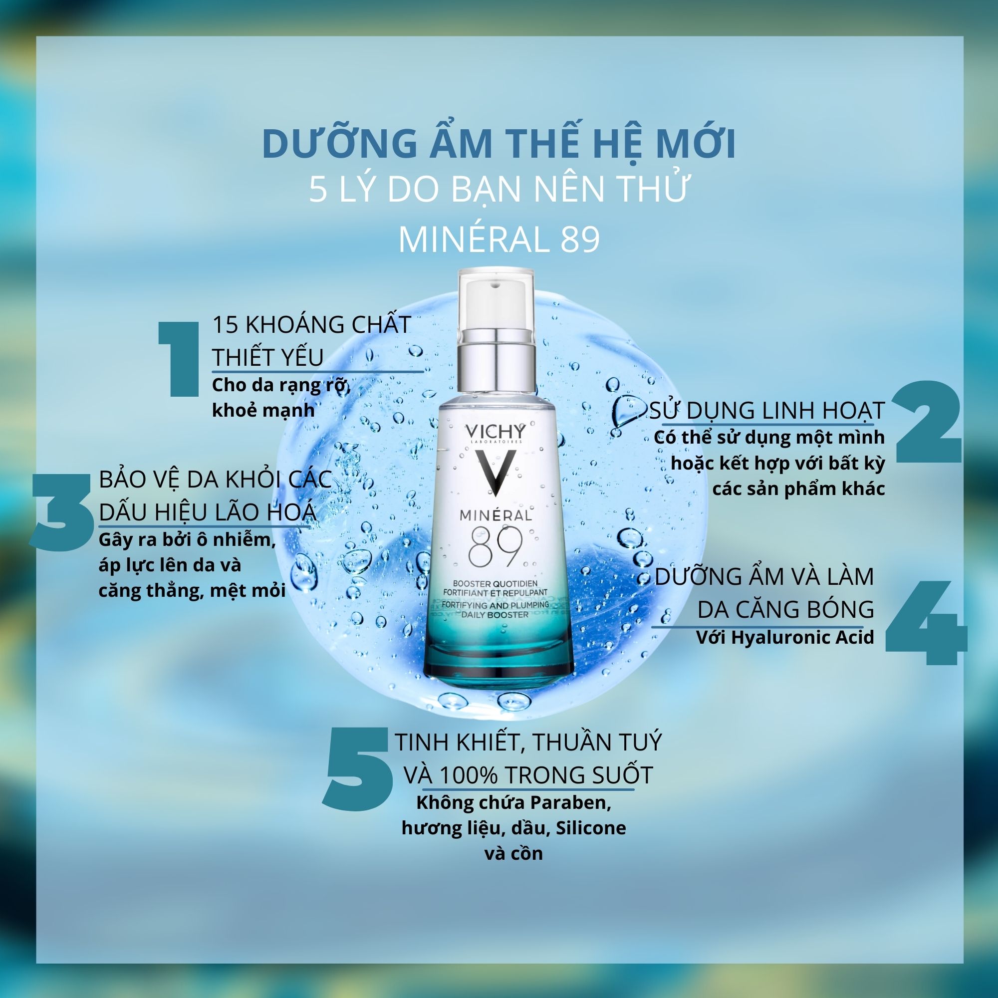 Dưỡng Chất Khoáng Cô Đặc Phục Hồi Và Bảo Vệ Da Vichy Mineral 89 tặng kèm băng đô mèo xinh xắn