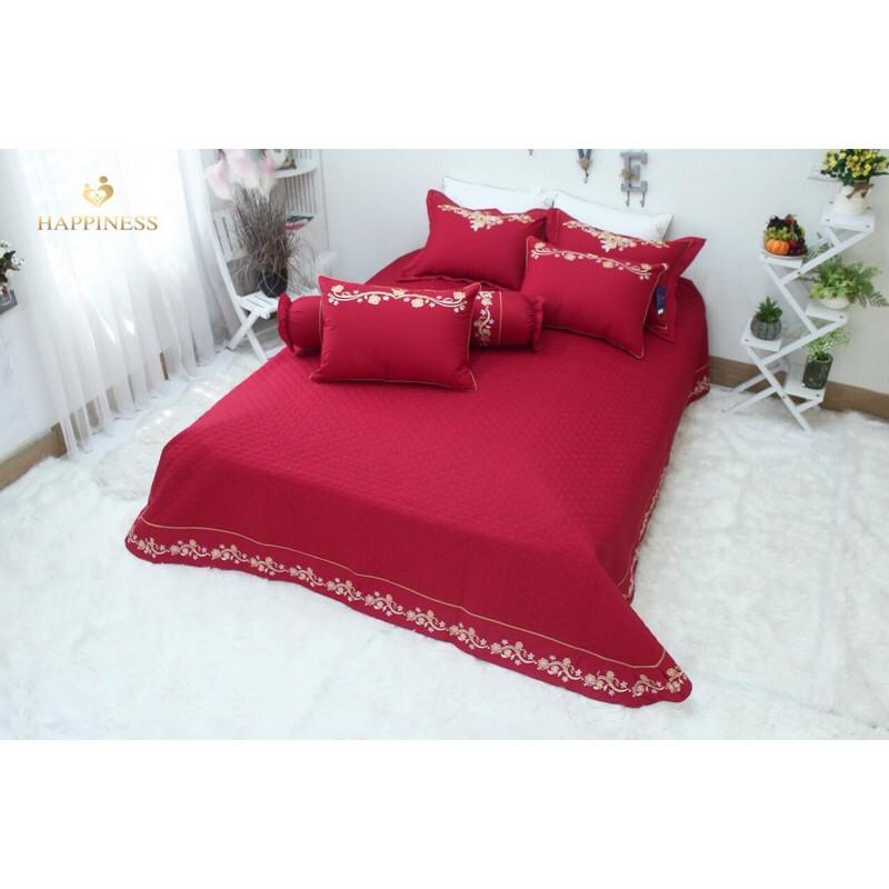 Bộ chăn ga gối trần bông Hapiness 7 món