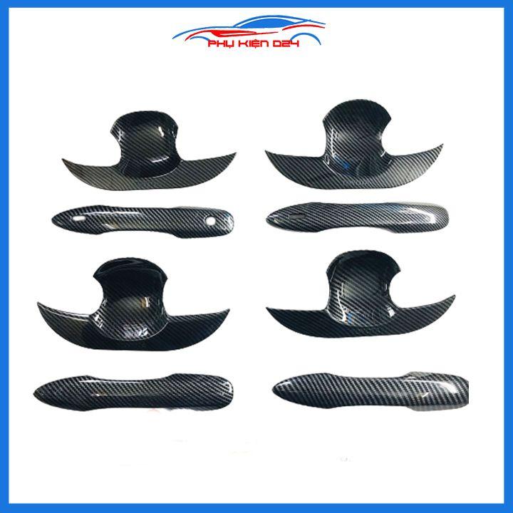 Ốp tay hõm Corolla Cross 2020-2021-2022 vân cacbon, mạ crom chống trầy bảo vệ cửa xe ô tô