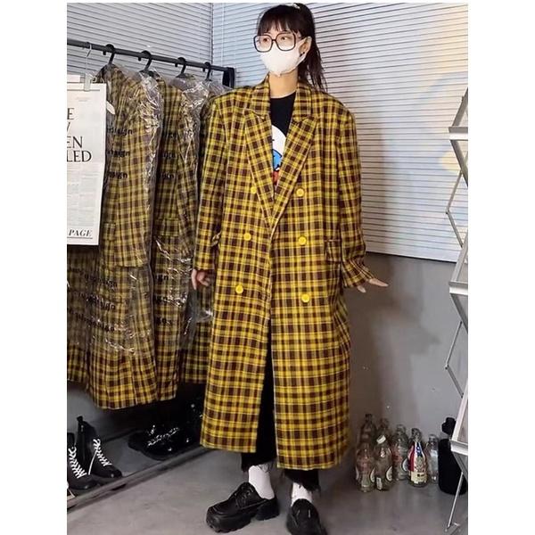 Áo trench coat kẻ caro -M4outfit