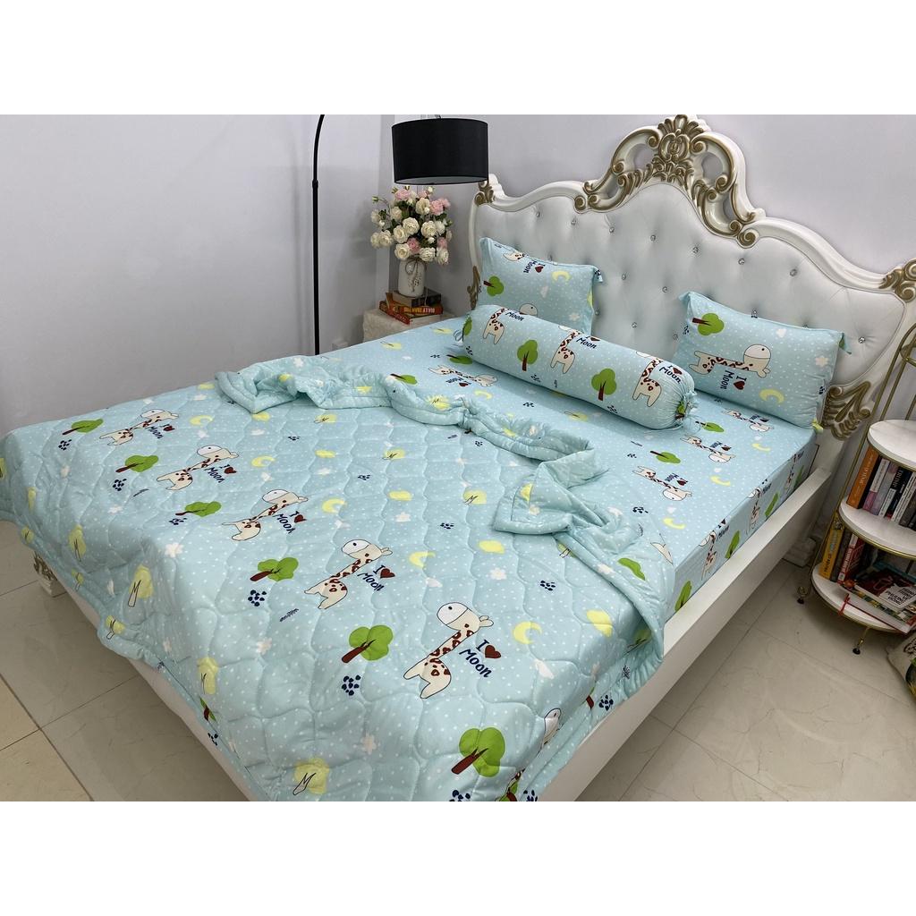 Bộ Drap kèm mền Thun Hàn Quốc ( 5 món } đủ size hoặc mền lẻ