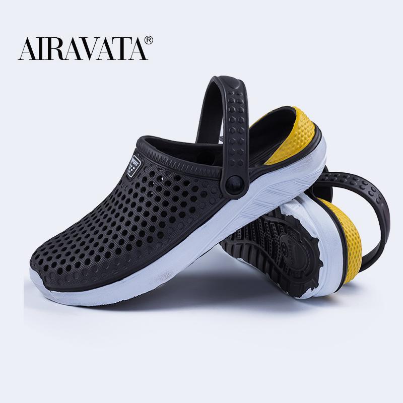 Unisex thời trang dép bãi biển dày dép đế bằng dép chống trượt nước dép Color: white Shoe Size: 41