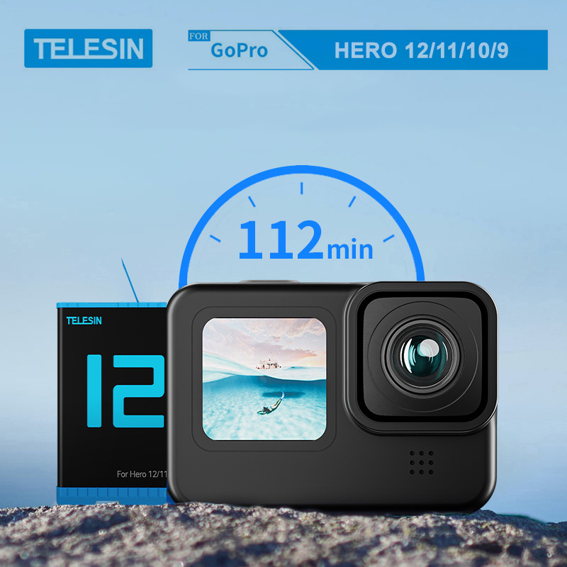 Pin Telesin cho GoPro Hero 9, GoPro Hero 10, GoPro Hero 11, GoPro Hero 12