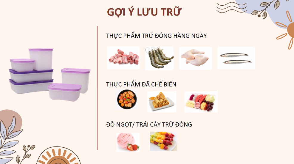 Bộ Hộp Tupperware Trữ Đông Violet - Hàng Chính Hãng