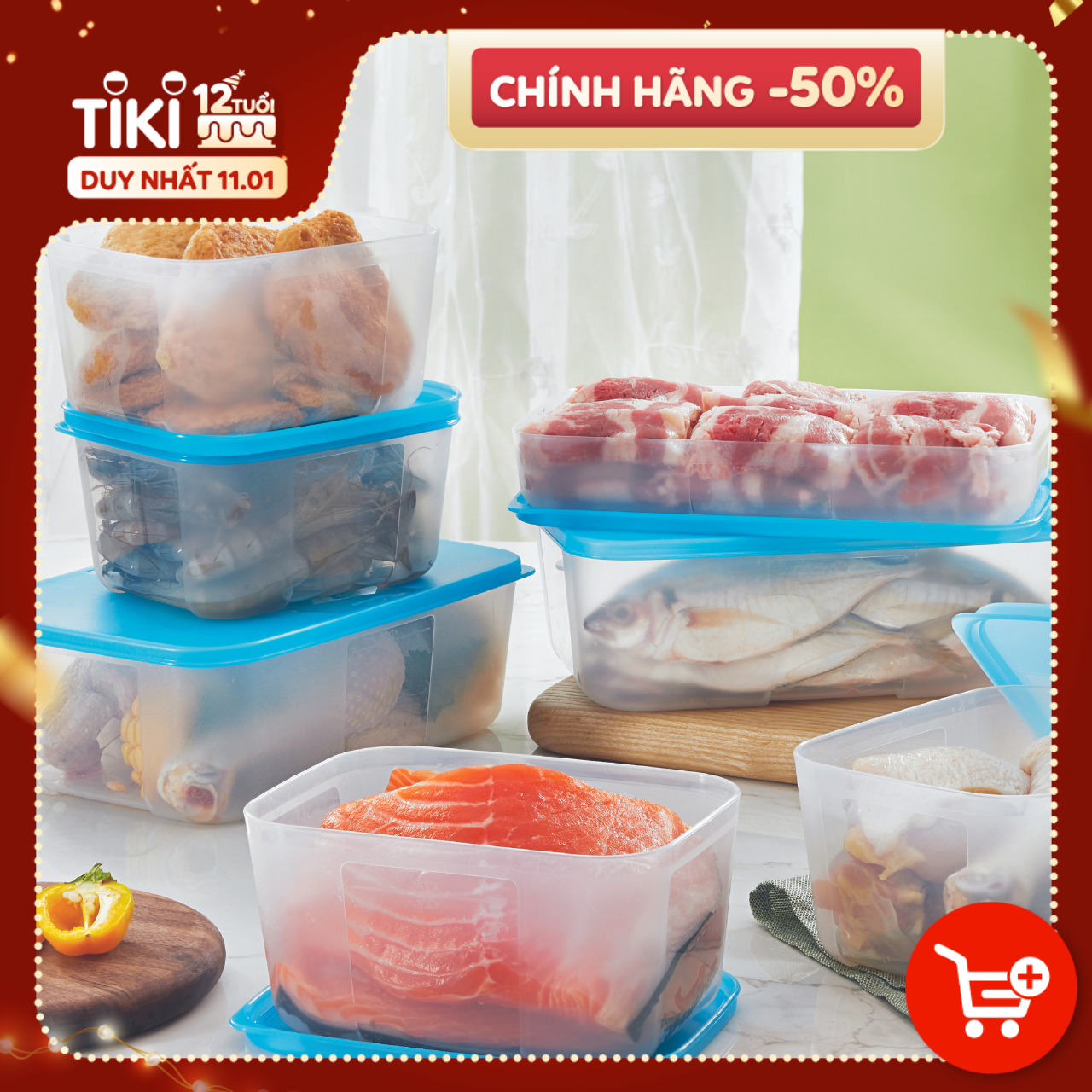 BỘ HỘP TUPPERWARE TRỮ ĐÔNG FREEZERMATE FIT SET (7 HỘP)