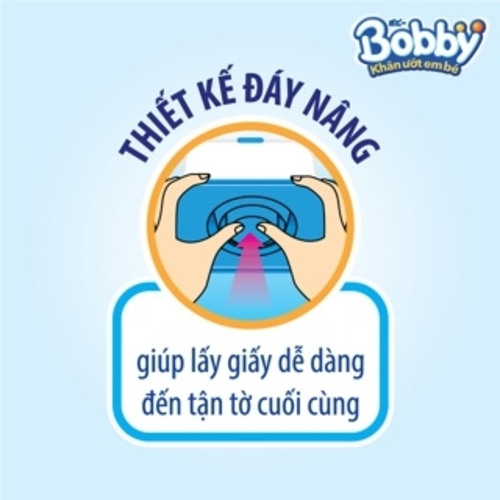 Khăn Ướt Em Bé Bobby Không Mùi Gói 100 Miếng