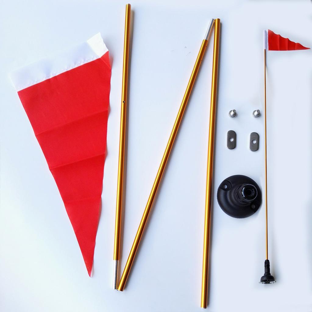 3 Set Safety Flag Base Kit With Base Canoe Kayak DIY Accessory