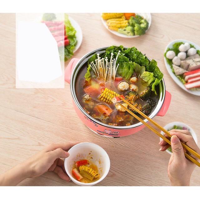 NỒI LẨU ĐIỆN ĐA NĂNG - SIZE 24CM - Công dụng: Nấu canh, cháo, xào nấu, nồi lẩu, ...