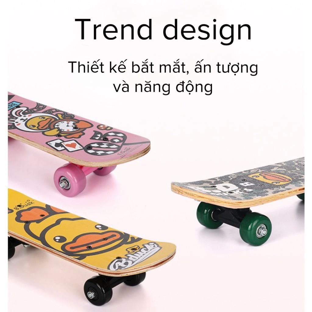 Ván trượt skateboard B.DUCK họa tiết bắt mắt cho bé phát triển thể chất