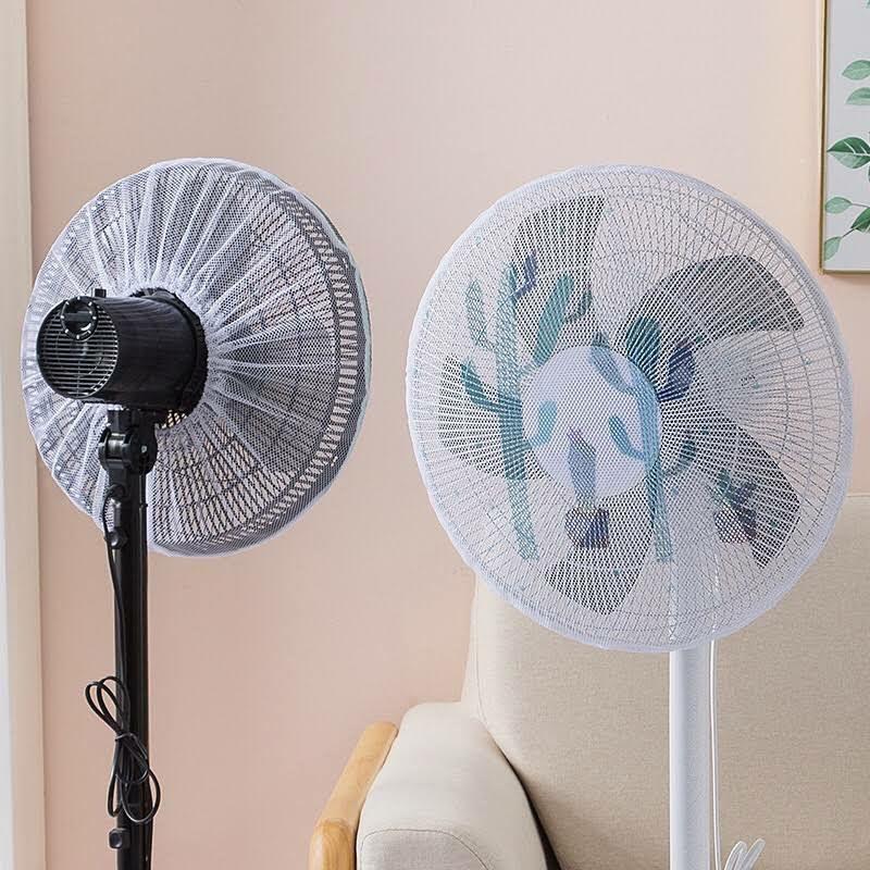 Lưới bọc quạt chống bụi an toàn cho bé loại to - Lưới trùm quạt hình thú dễ thương chống chạm tay
