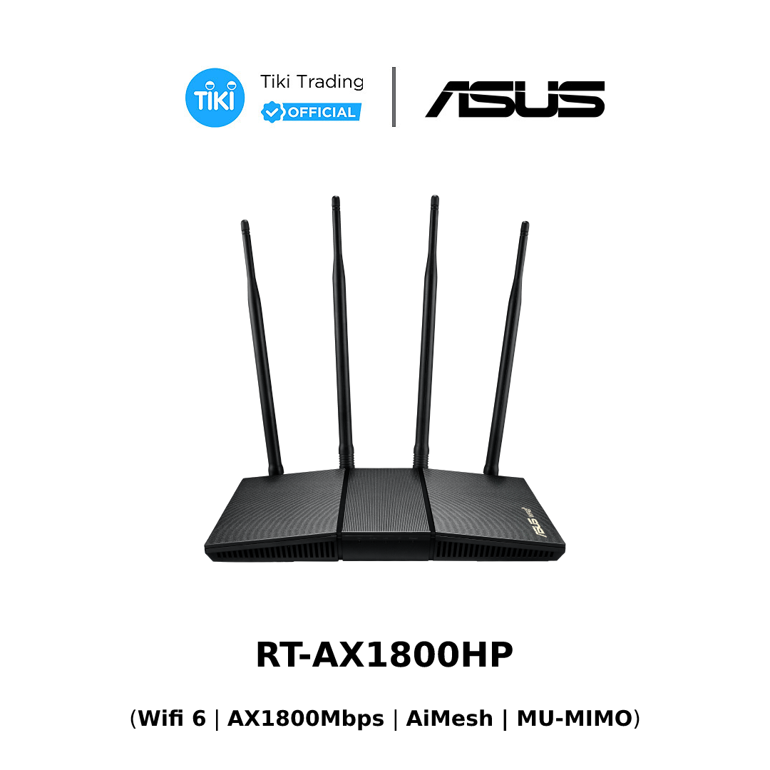 Router Wifi 6 Asus RT-AX1800HP MU-MIMO AiMesh AX1800Mbps (Xuyên tường) - Hàng Chính Hãng