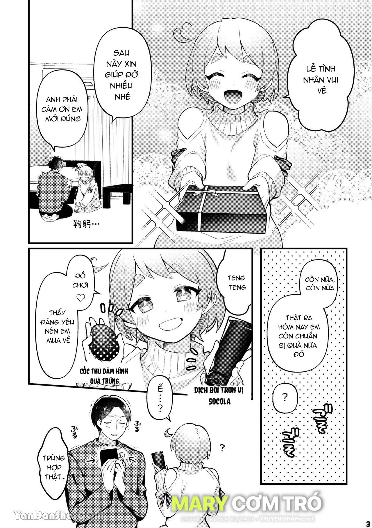 hai người cùng chơi trò tặng quà lễ tình nhân CHƯƠNG 1.1 3