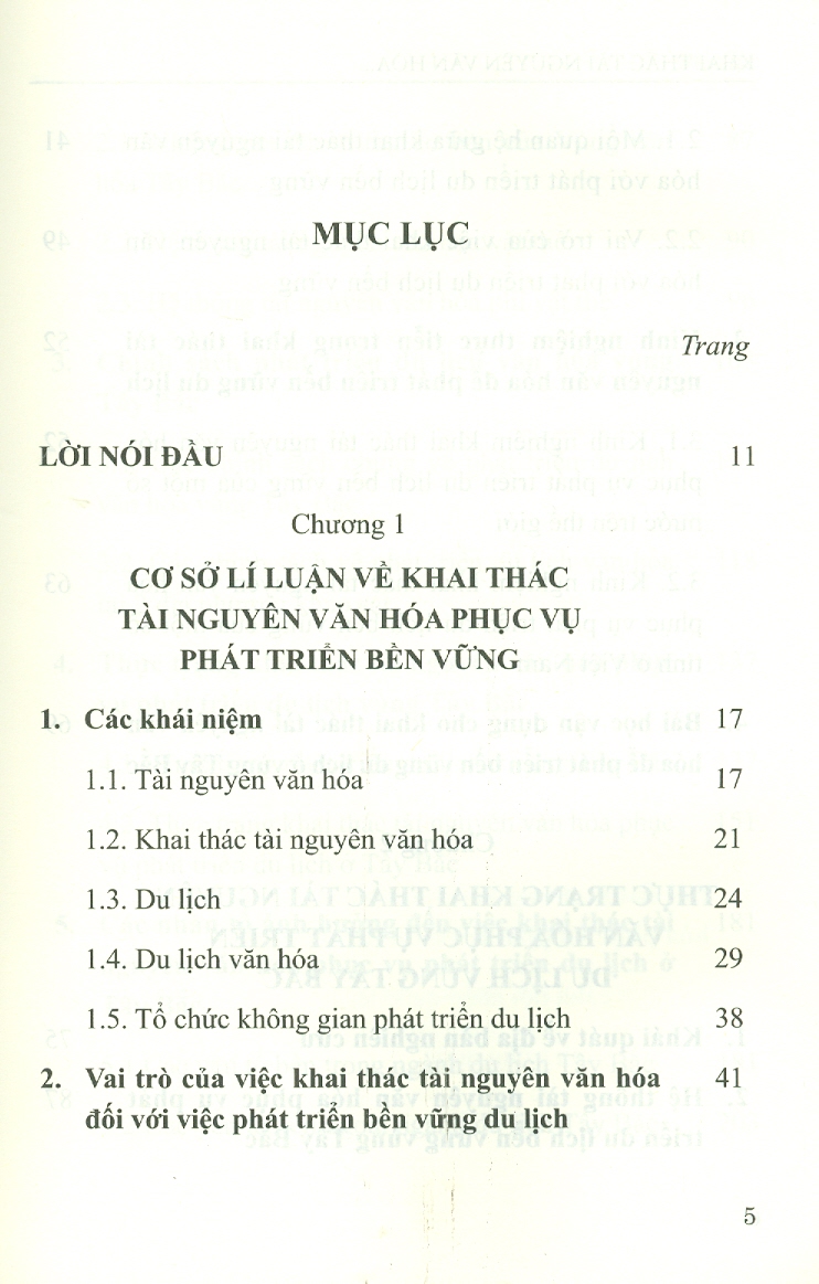 Khai Thác Tài Nguyên Văn Hóa Để Phát Triển Du Lịch Bền Vững Vùng Tây Bắc (Sách chuyên khảo)