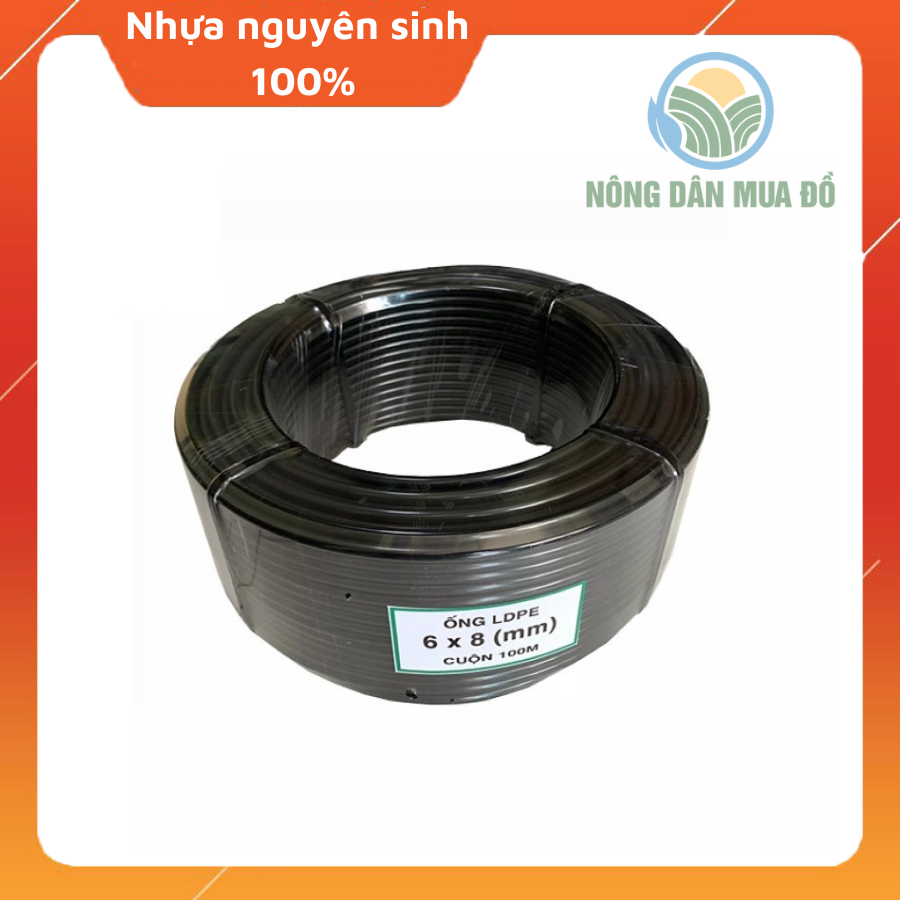 20Met- 40Met Dây PE 8mm, Ống Nhựa Phun Sương Nhựa Nguyên Sinh 100% Chịu Nắng Mưa Tốt