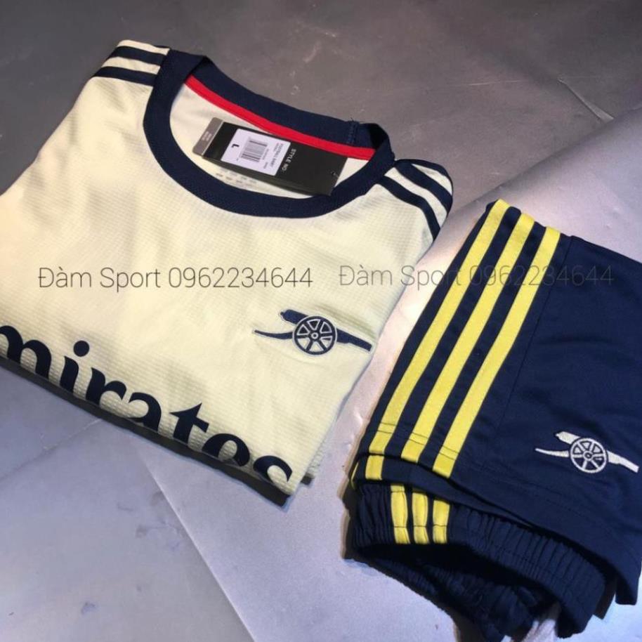 Bộ quần áo  đá banh CLB Arsenal vàng đồng 2021- 2022 vải gai bản cao cấp nhất,thấm hút mồ hôi.