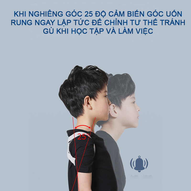 Đai Chống Gù Lưng Điện Tử chống gù lưng trẻ em, trị lưng tôm, cong vẹo cột sống - Đai chống gù lưng thông minh cho trẻ em nam và nữ [ Hàng Chuẩn Cam Kết Y Hình ][ FULLBOX  Video Sản Phẩm ]