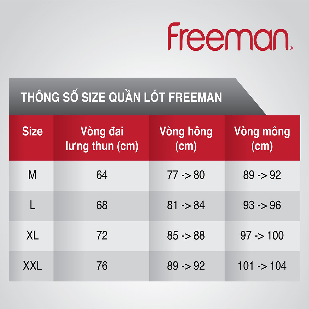 Combo 3 Quần lót nam FREEMAN 6051 - Quần dệt cao cấp - Co giãn 4 chiều 