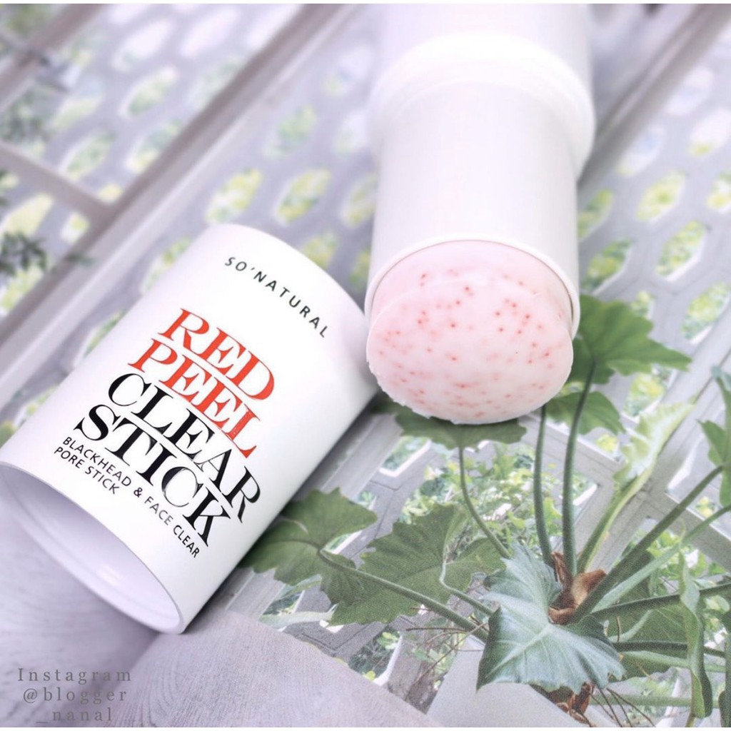 Sáp ngừa mụn So’Natural Red Peel Clear Stick Pore Blackhead & Face 23g tặng kèm mặt nạ Su:m