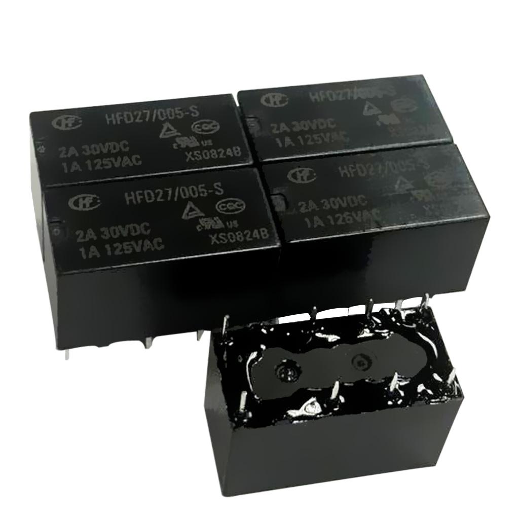 5 Pcs DC 5V/12V/24V Coil DPDT 8 Pin PCB Electromagnetic Power Relay