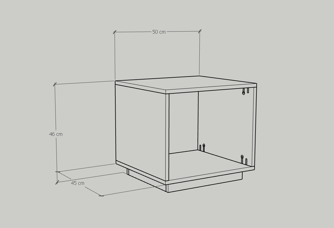 [Happy Home Furniture] ZANE , Bàn SOFA , 50cm x 45cm x 46cm ( DxRxC), BAN_050