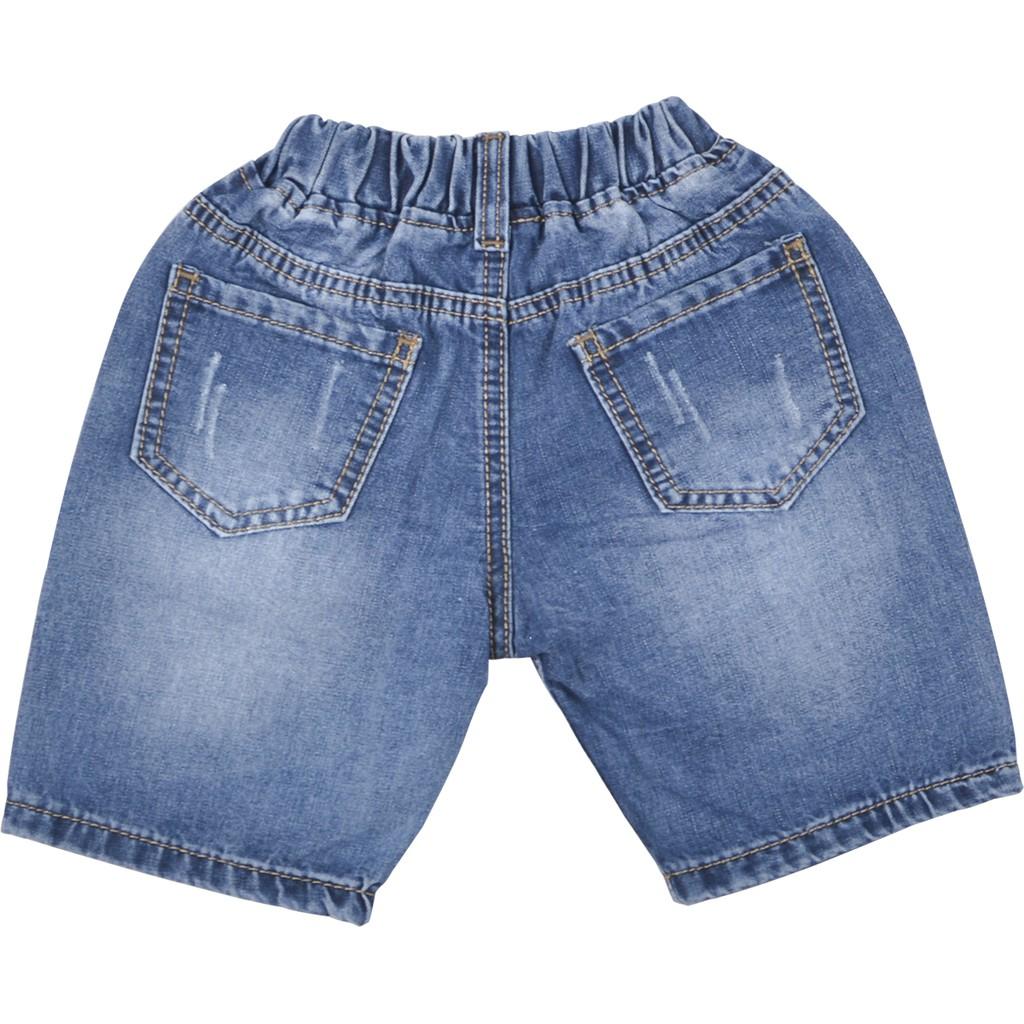 Quần short jean bé trai Vải Mịn Mềm in testival