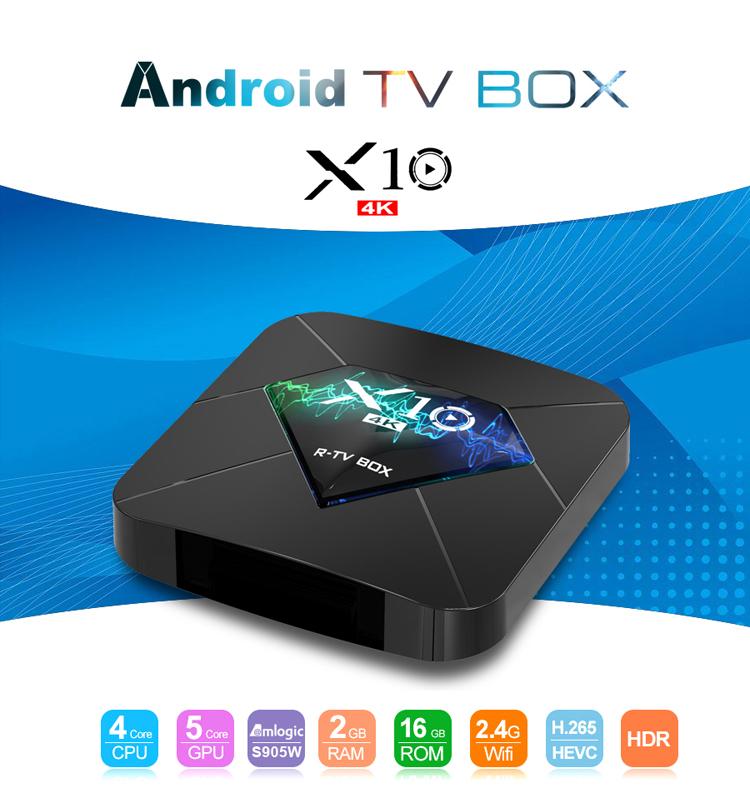 Android TV Box X10, 2G RAM và 16G ROM bộ nhớ trong