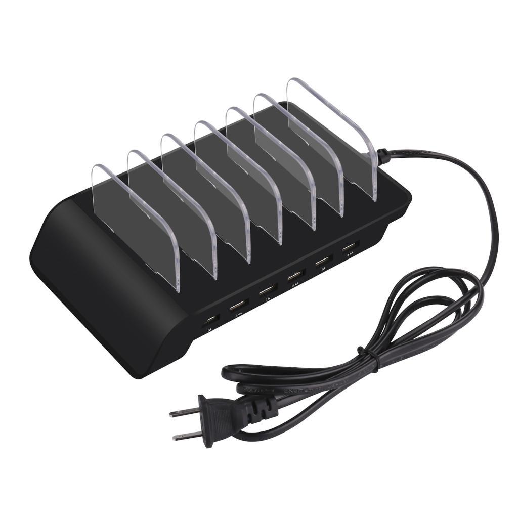 Multi Port Fast Charging USB Phone Charger Station Dock Stand US Plug