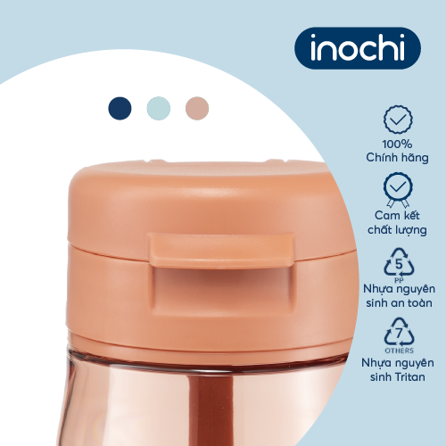 Bình nước Inochi - Kita Fami 500ml màu Xanh chàm
