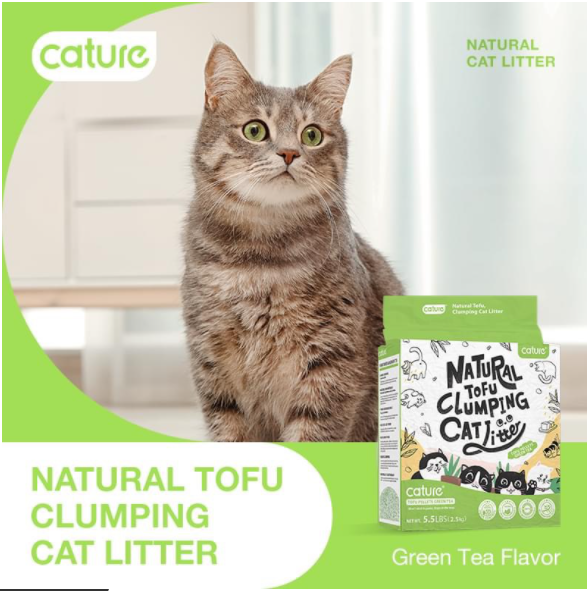 Cát đậu nành Cature Tofu Hương Sữa/Trà Xanh - Cat Litter Tofu Pellet  6L