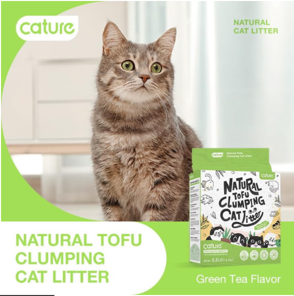 Cát đậu nành Cature Tofu Hương Sữa/Trà Xanh - Cat Litter Tofu Pellet 6L
