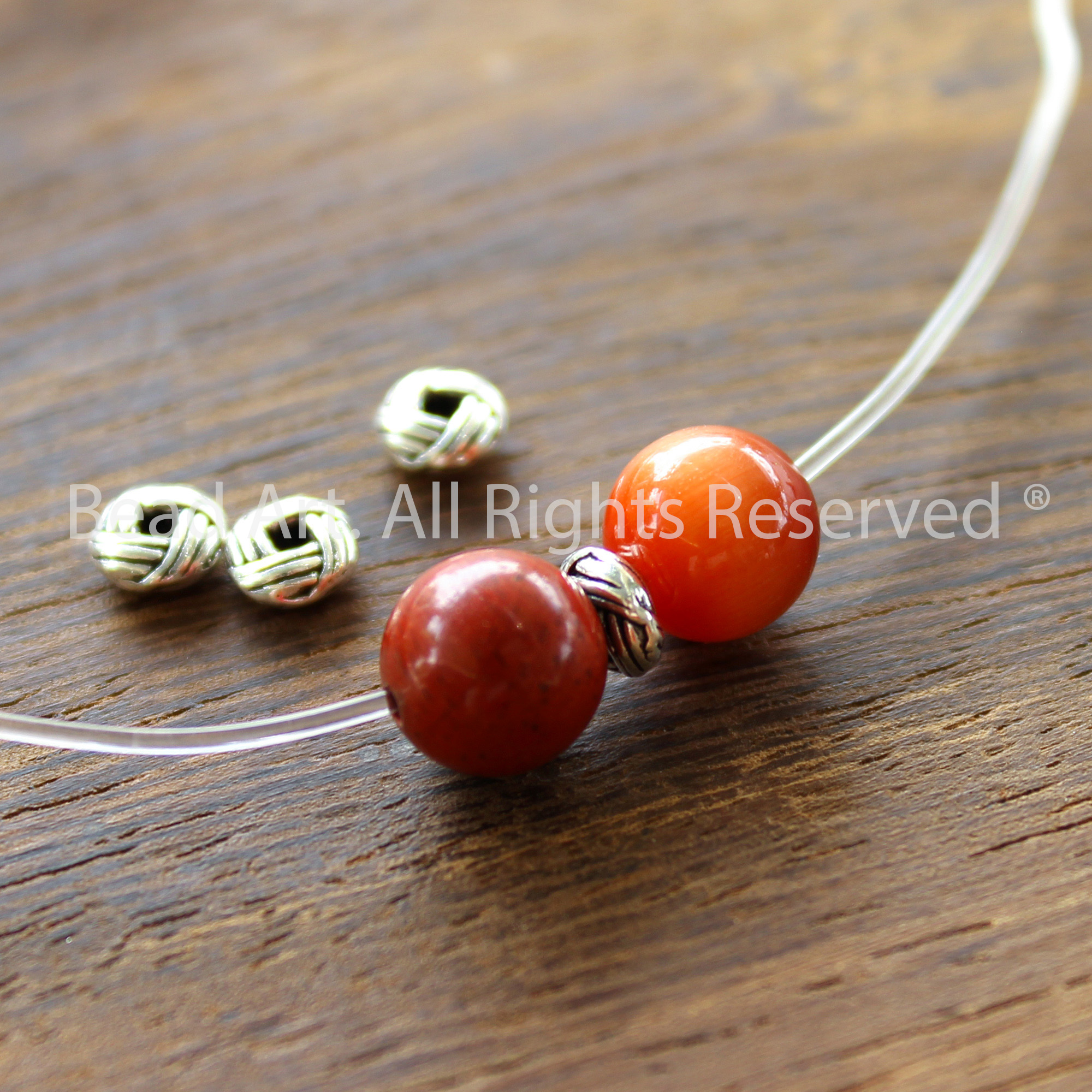 Charm Dẹp 6x3MM Dạng Cách Bạc 925 Phối Vòng Tay, Phong Thuỷ, Chuỗi Hạt, Trang Sức - Bead Art