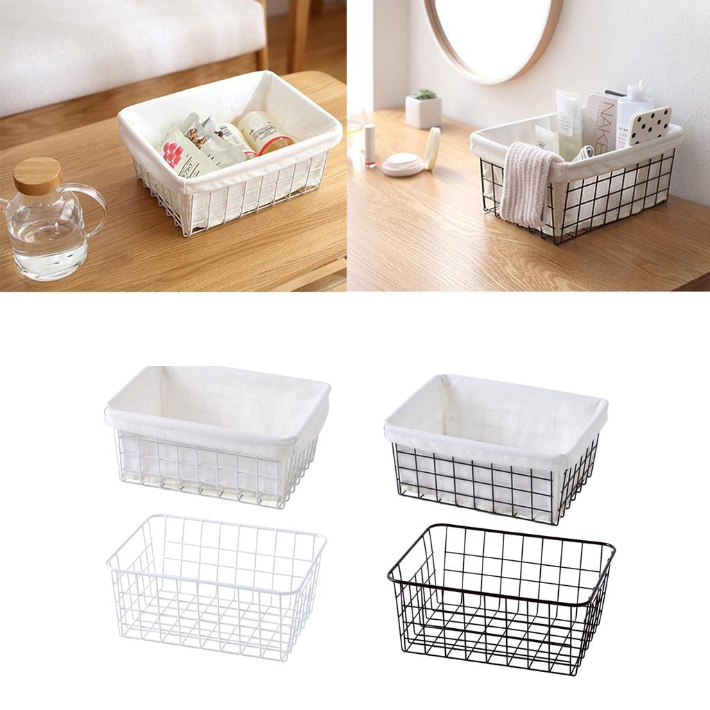Iron Handle Basket Retro Wire Basket Home Decor Storage Basket