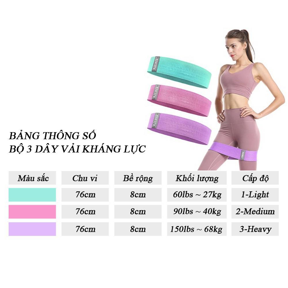 Set 3 Dây Kháng Lực MiniBand Tập Mông