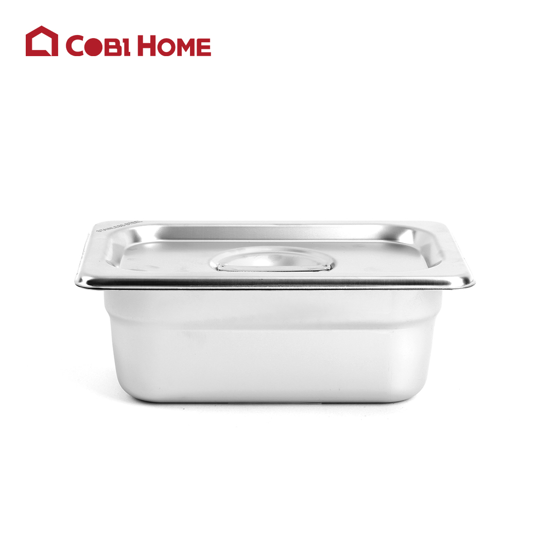 Khay Inox Đựng Thực Phẩm, Khay Đựng Thức Ăn Buffet Đủ Size - Inox 304 - Có Nắp - 2 - 19 17610865Mm