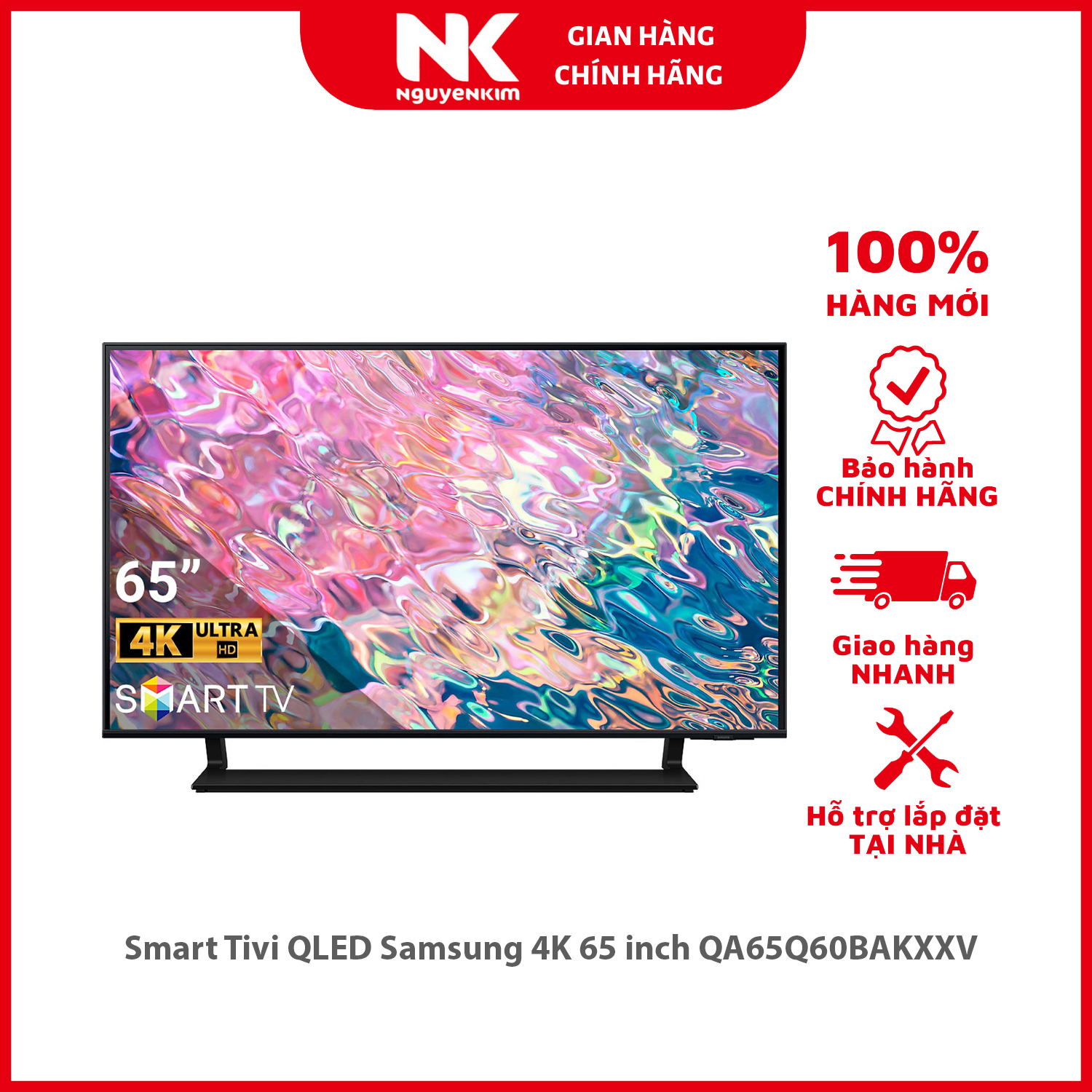 Smart Tivi QLED Samsung 4K 65 inch QA65Q60BAKXXV - Hàng chính hãng