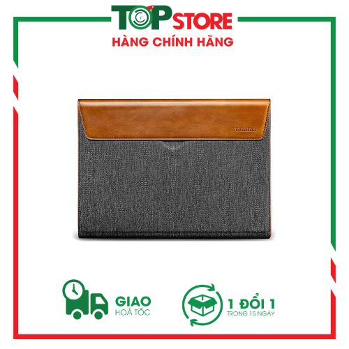 TÚI CHỐNG SỐC TOMTOC-( H15-E02Y) (PREMIUM LEATHER FOR MACBOOK PRO 15″ NEW GRAY