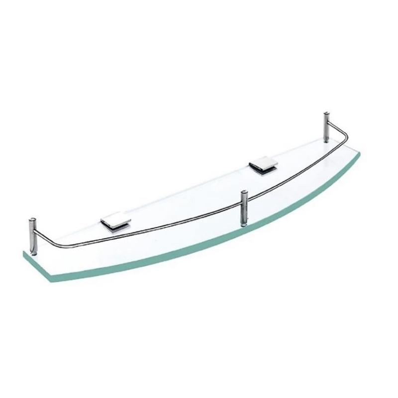 Kệ kiếng treo tường dài 50cm rào và pas Inox 304 kèm ốc vít - kệ kính