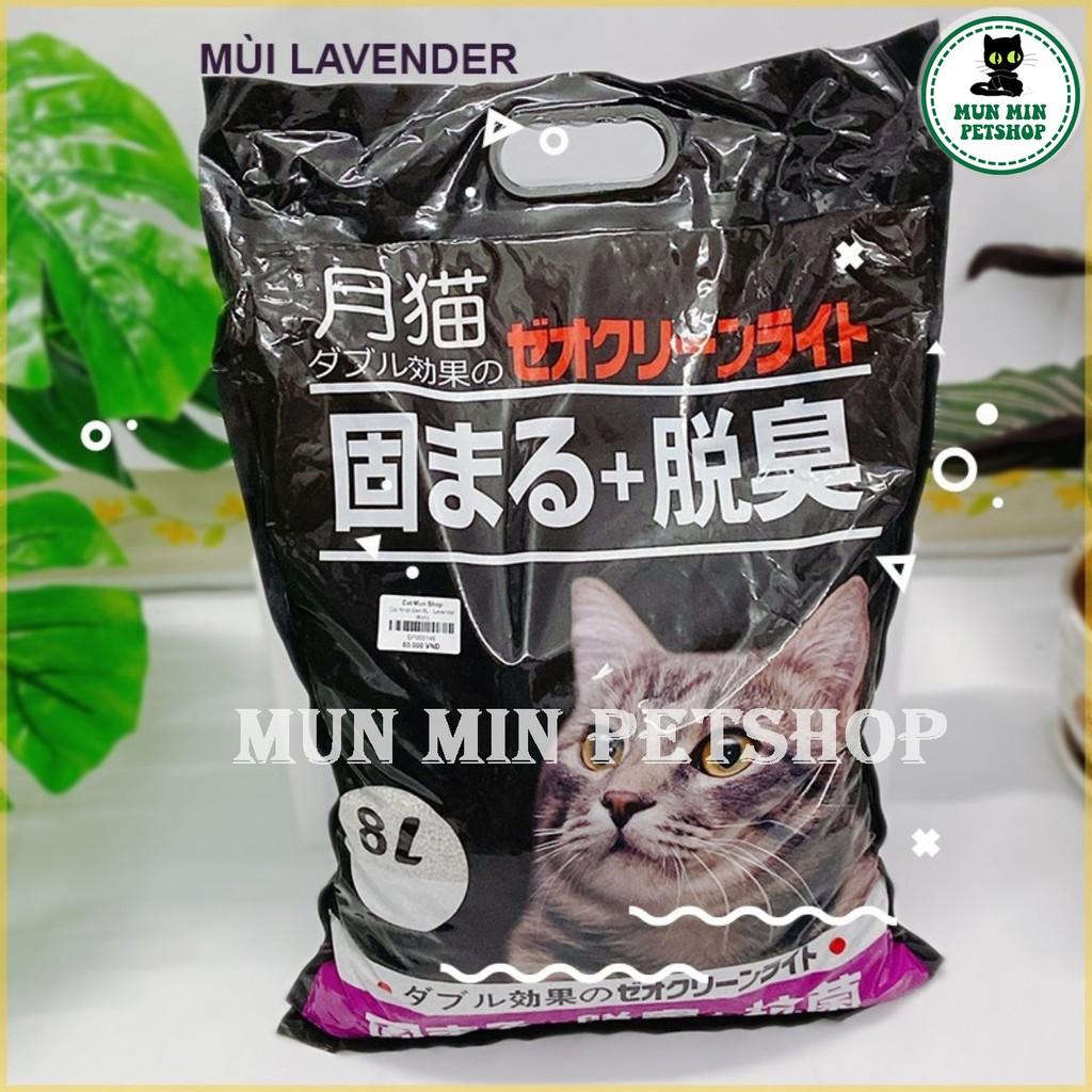 Cát vệ sinh mèo Cát NHẬT BẢN 8L BỊCH ĐEN MOONCAT siêu vón, mùi thơm, khử mùi tốt, thành phần tự nhiên