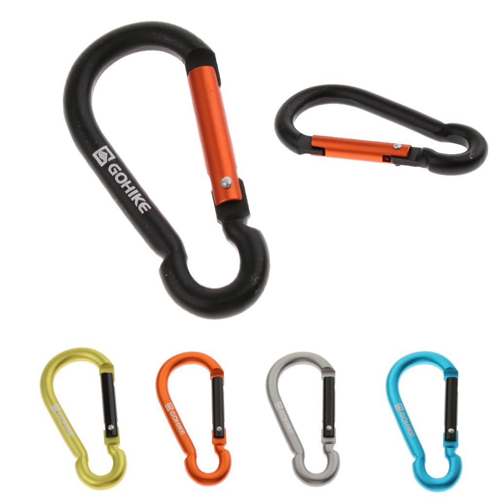 5Pcs Aluminum Alloy Carabiner Gourd Shape Spring Buckle Hook Clip Keychain Keyring