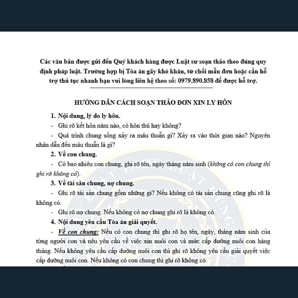 BỘ MẪU ĐƠN LY HÔN THUẬN TÌNH TÒA ÁN TẠI TỈNH THỪA THIÊN HUẾ + TÀI LIỆU LUẬT SƯ HƯỚNG DẪN CHI TIẾT