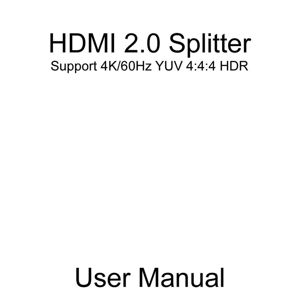 1x2 4K 1080P HUB 3D HDMI Splitter Amplifier Switcher For HDTV PC PS3 DVD